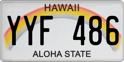 HI license plate YYF486