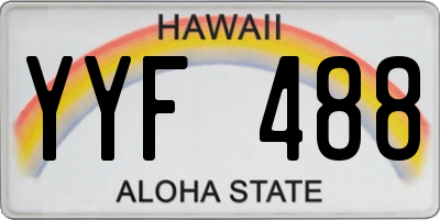 HI license plate YYF488
