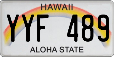 HI license plate YYF489