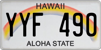 HI license plate YYF490