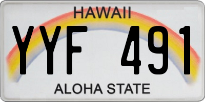 HI license plate YYF491