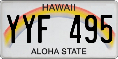 HI license plate YYF495