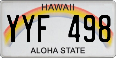 HI license plate YYF498