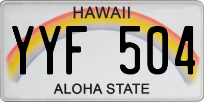 HI license plate YYF504