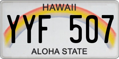 HI license plate YYF507