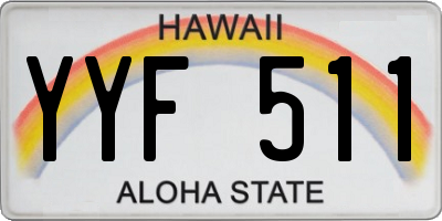 HI license plate YYF511