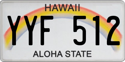 HI license plate YYF512
