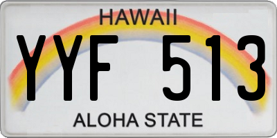 HI license plate YYF513