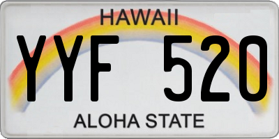 HI license plate YYF520