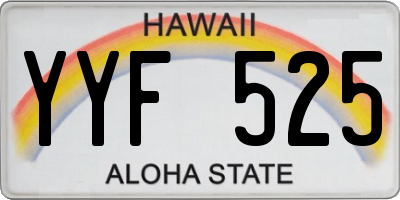 HI license plate YYF525