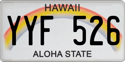 HI license plate YYF526
