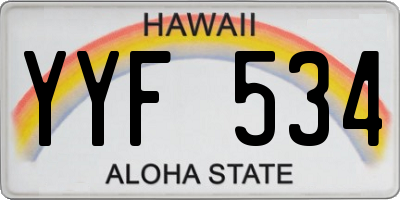 HI license plate YYF534