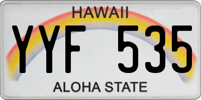 HI license plate YYF535