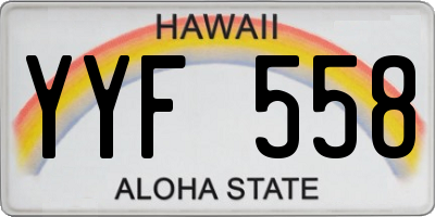 HI license plate YYF558