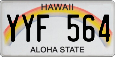 HI license plate YYF564