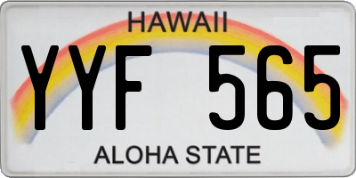 HI license plate YYF565