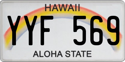 HI license plate YYF569