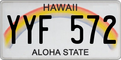 HI license plate YYF572
