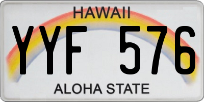 HI license plate YYF576