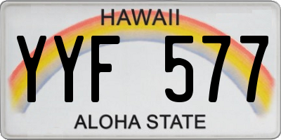 HI license plate YYF577