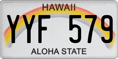 HI license plate YYF579