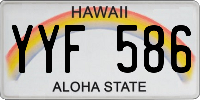 HI license plate YYF586
