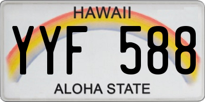 HI license plate YYF588