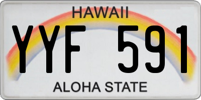 HI license plate YYF591