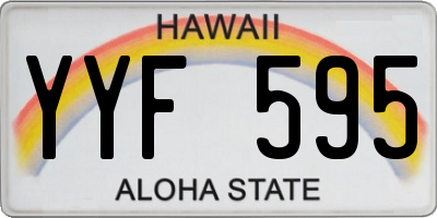 HI license plate YYF595