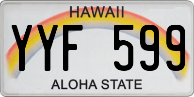 HI license plate YYF599
