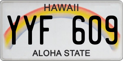 HI license plate YYF609