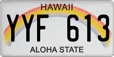HI license plate YYF613