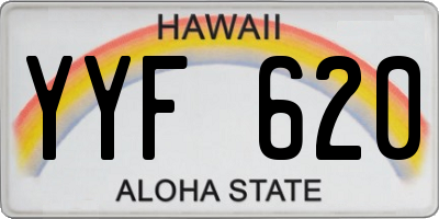 HI license plate YYF620