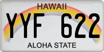 HI license plate YYF622