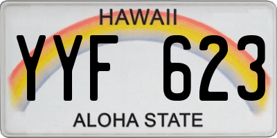 HI license plate YYF623