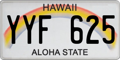 HI license plate YYF625