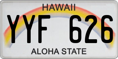 HI license plate YYF626