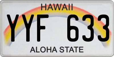 HI license plate YYF633
