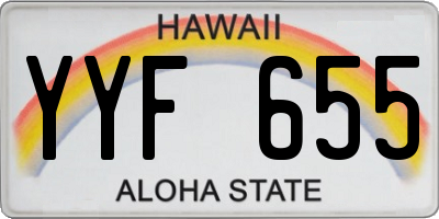 HI license plate YYF655