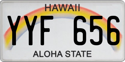 HI license plate YYF656