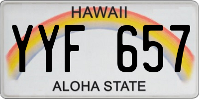 HI license plate YYF657