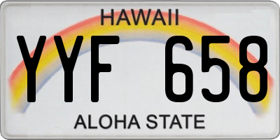HI license plate YYF658