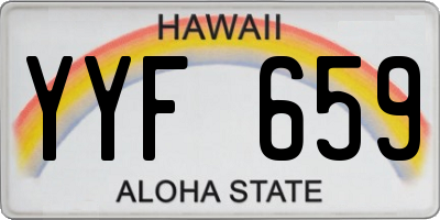 HI license plate YYF659