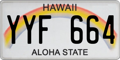 HI license plate YYF664