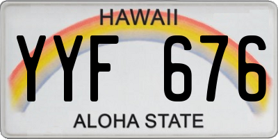 HI license plate YYF676