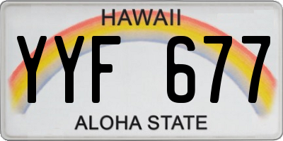HI license plate YYF677