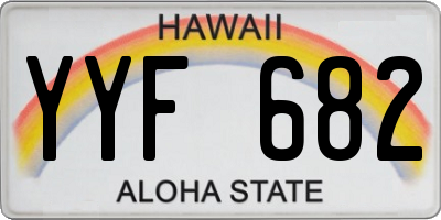 HI license plate YYF682