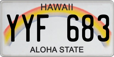 HI license plate YYF683