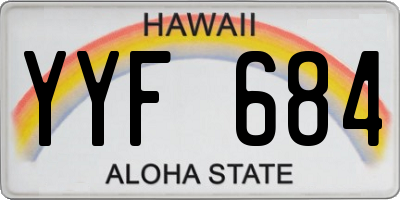 HI license plate YYF684