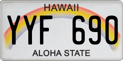 HI license plate YYF690